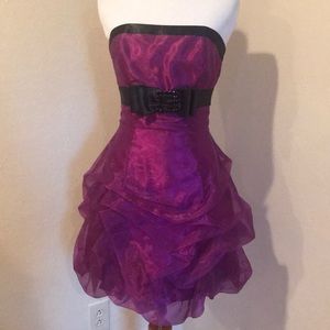Strapless Purple Jessica McClintock Formal Dress